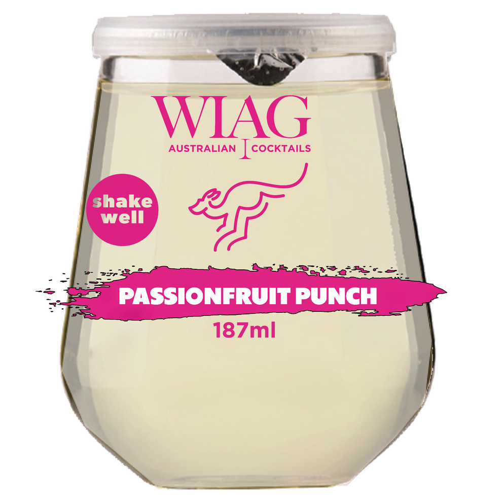 WIAG Passionfruit Punch Cocktails 12 Pack | 14% ABV | Ready-to-Drink ...
